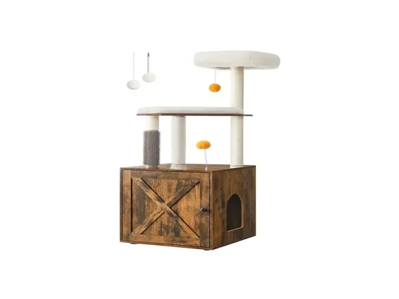 2-in-1 zeitgemäßer Katzenbaum Größe 60x50cm - HaustierPro