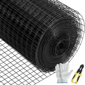 24 Inch X 50 Ft 16 Gauge Schwarz Chicken Wire Fencing With Cutting Plier VV-HC-2450 - HaustierPro