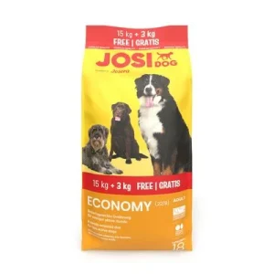 3 kg gratis! 18 kg JosiDog Economy Adult