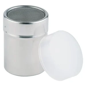 (6 Stück) Puderzucker- & Kakaostreuer - 150 ml - Höhe: 75mm aus pulverbeschichtetem Metall - HaustierPro