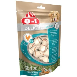 8in1 Delights Kauknochen Pro Dental Chicken XS 21 Stück