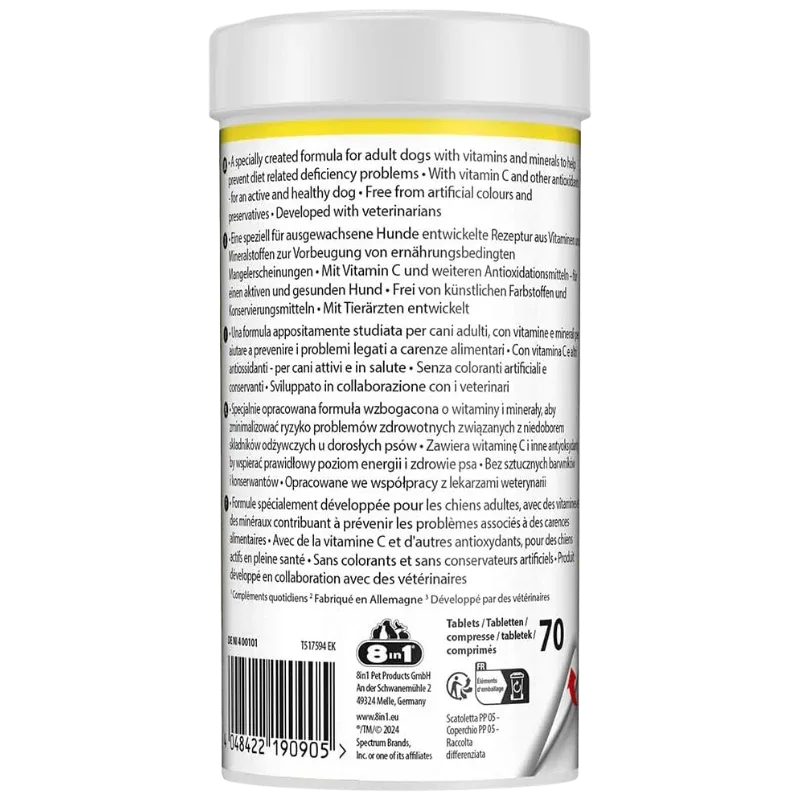 8in1 Vitality Multivitamin-Tabletten Adult - Image 2