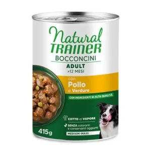 9 + 3 gratis! 12 x 415 g / 400 g Natural Trainer Bocconcini Adult Medium & Maxi Chunks Huhn 12 x 415 g