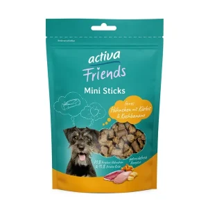 activa Friends Mini Sticks Hühnchen mit Kürbis & Kochbanane 120g | DAS FUTTERHAUS