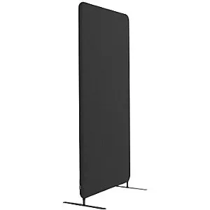 Akustik-Trennwand Gewöhnlich, abgerundete Ecken, Höhe 1500 mm, inkl. Füße, Breite 800 mm, schwarz. - HaustierPro