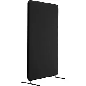 Akustik-Trennwand Softline Event, Textil, HxB 1360 x 1200 mm, schwarz. in Sandstein-Optik - HaustierPro