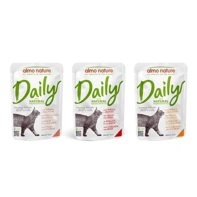 Almo Nature Daily Menu Pouch 6 x 70 g Mixpaket 1 (3 Sorten)