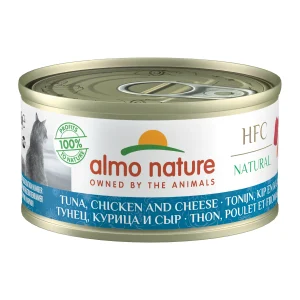 Almo Nature HFC 70 Katzenfutter - Dozen - Thunfisch, Huhn und Käse