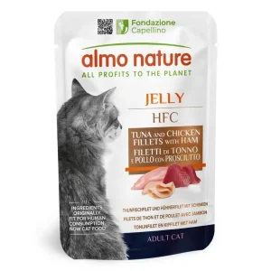 almo nature HFC Jelly Thunfischfilet und Hühnerfilet mit Schinken 55g | DAS FUTTERHAUS