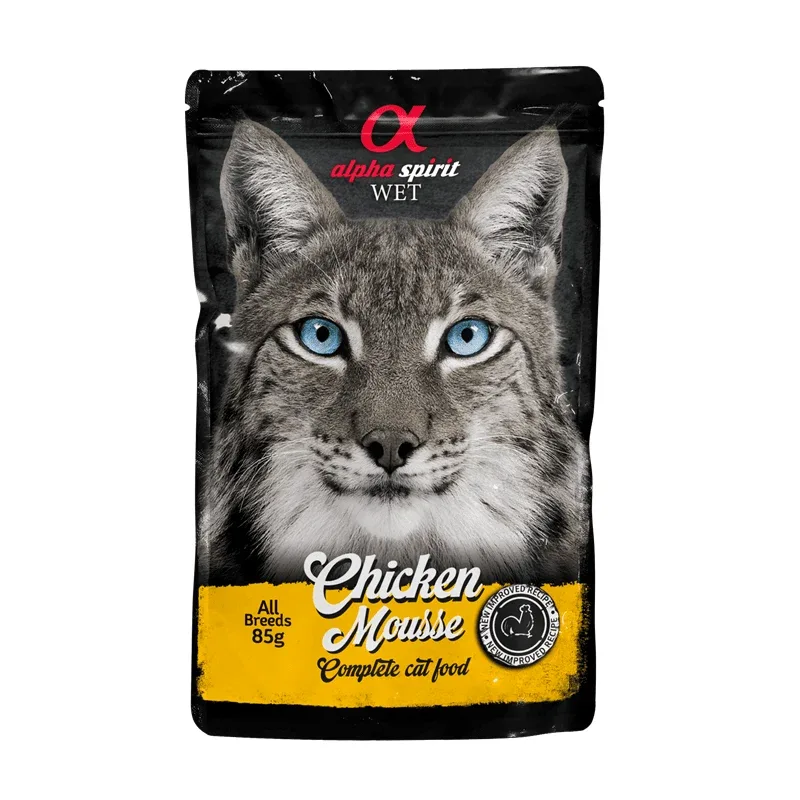 alpha spirit Cat Pouch Mousse Huhn