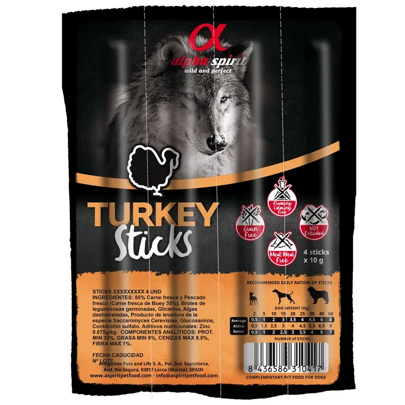 alpha spirit Dog Sticks Truthahn
