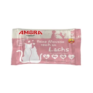 AMORA Cat Pouchbeutel Flowpack feine Mousse reich an Lachs
