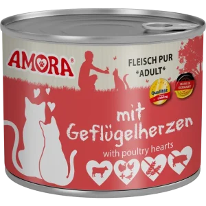 AMORA Fleisch Pur Adult Geflügelherzen 200 g