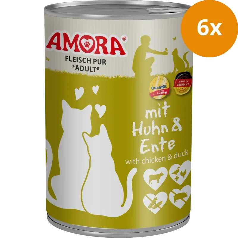 AMORA Fleisch Pur Adult Huhn & Ente 400 g - Image 2