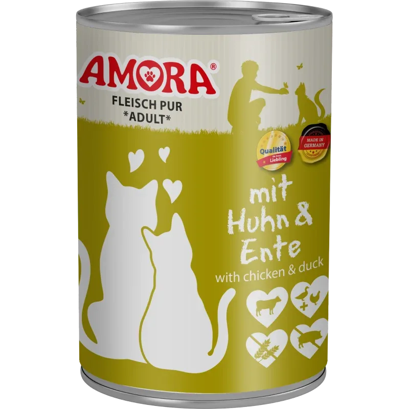 AMORA Fleisch Pur Adult Huhn & Ente 400 g