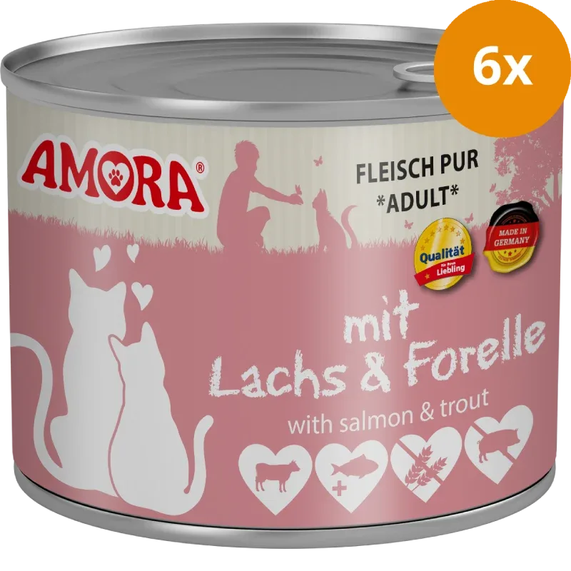 AMORA Fleisch Pur Adult Lachs & Forelle 200 g - Image 2