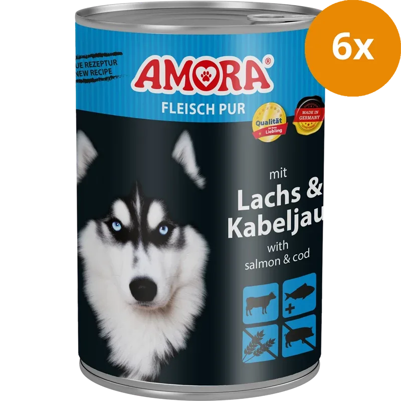 AMORA Fleisch Pur Adult Lachs & Kabeljau 400 g - Image 2