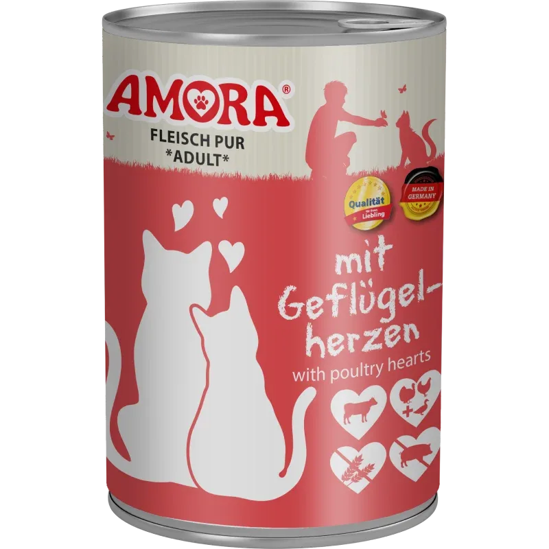 AMORA Fleisch Pur Geflügelherzen 400 g