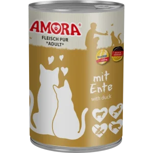 AMORA Fleisch Pur Katze Ente 400 g