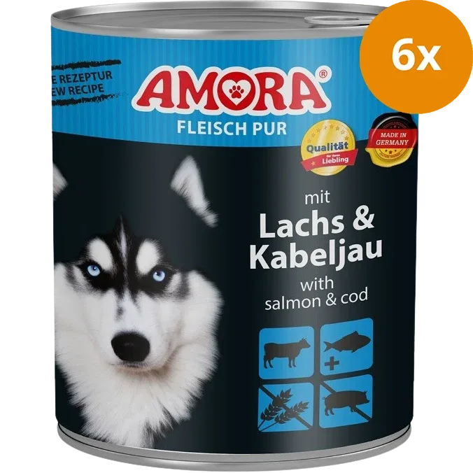 AMORA Fleisch Pur Lachs & Kabeljau 800 g - Image 2