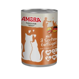 AMORA Fleisch Pur mit 3 Sorten Geflügel