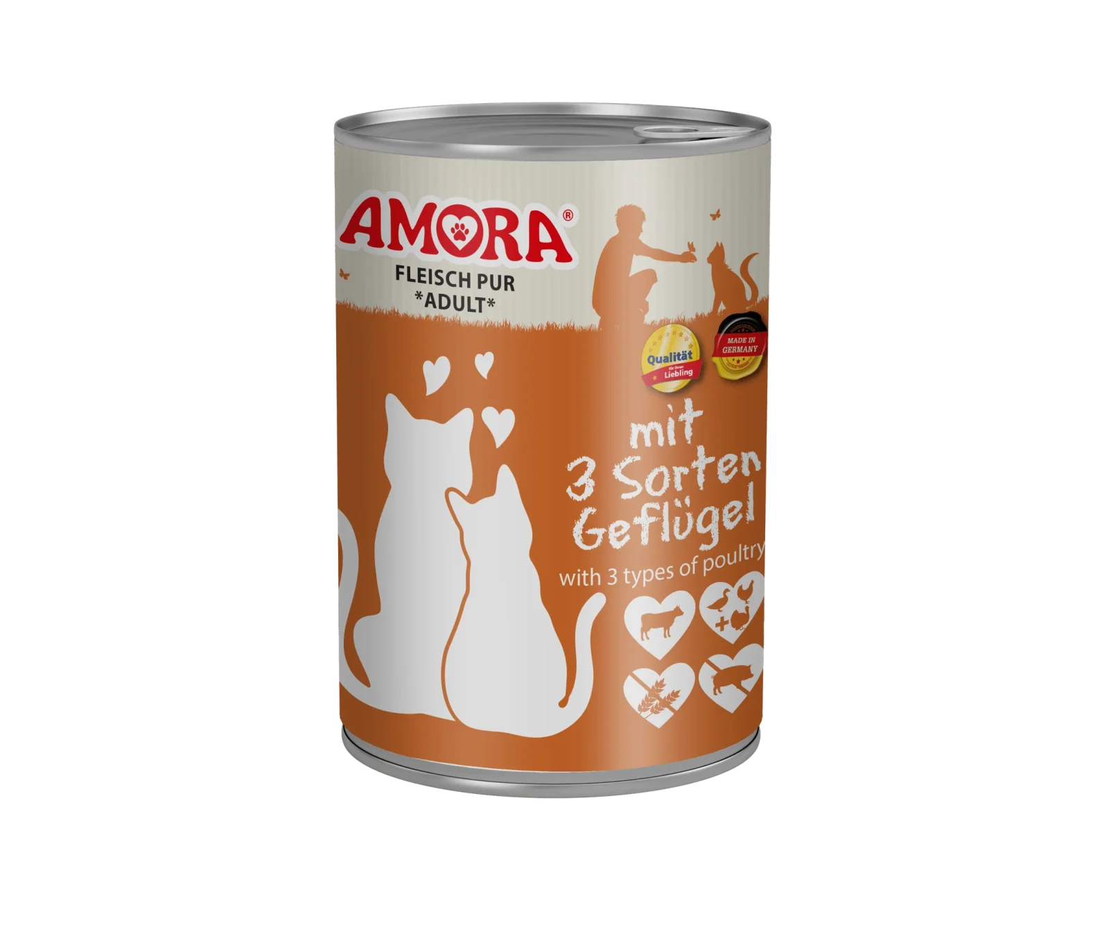 AMORA Fleisch Pur mit 3 Sorten Geflügel