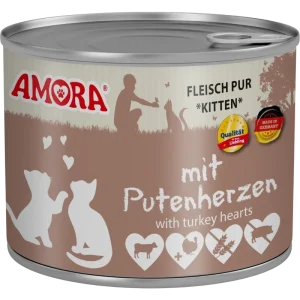 AMORA Katzenkinder Putenherzen 200 g