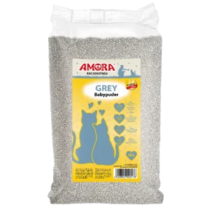 AMORA Katzenstreu Grey Compact Babypuder
