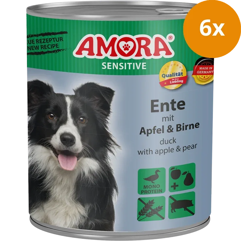 AMORA Sensitive Ente, Apfel & Birne 800 g - Image 2