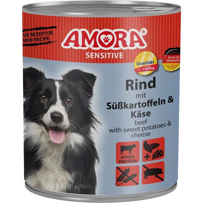AMORA Sensitive Rind & Süßkartoffel 800 g