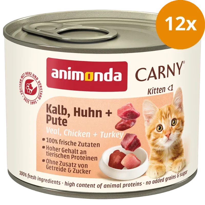 animonda Carny Kitten Kalb, Huhn & Pute 200 g - Image 2