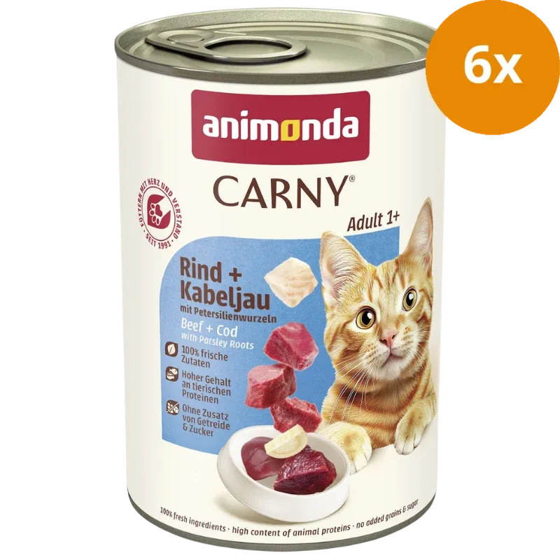 animonda Carny Rind + Kabeljau 400 g - Image 2