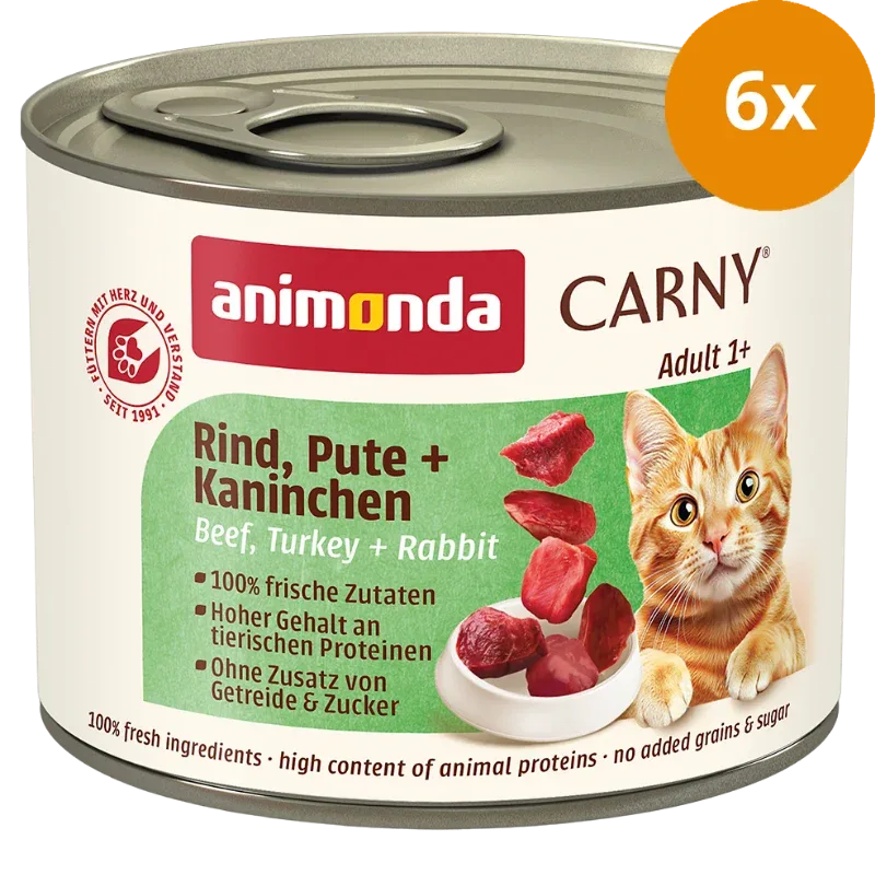 animonda Carny Rind, Pute + Kaninchen 200 g - Image 2