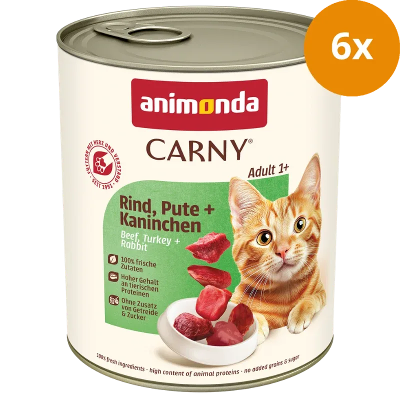 animonda Carny Rind, Pute + Kaninchen 800 g - Image 2
