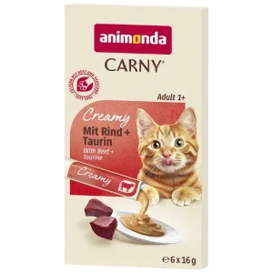 Animonda Cat Carny Creamy Adult mit Rind & Taurin 6 x 16 g