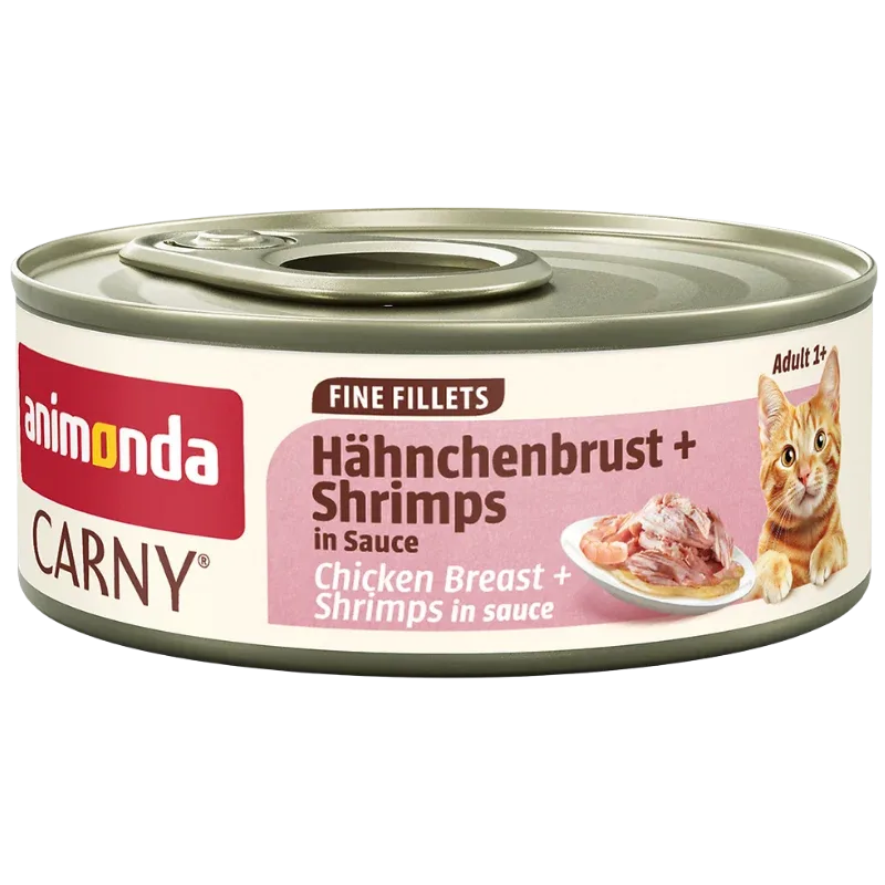 Animonda Cat Carny Fine Fillets Adult Hühnchenbrust & Shrimps in Sauce 60 g
