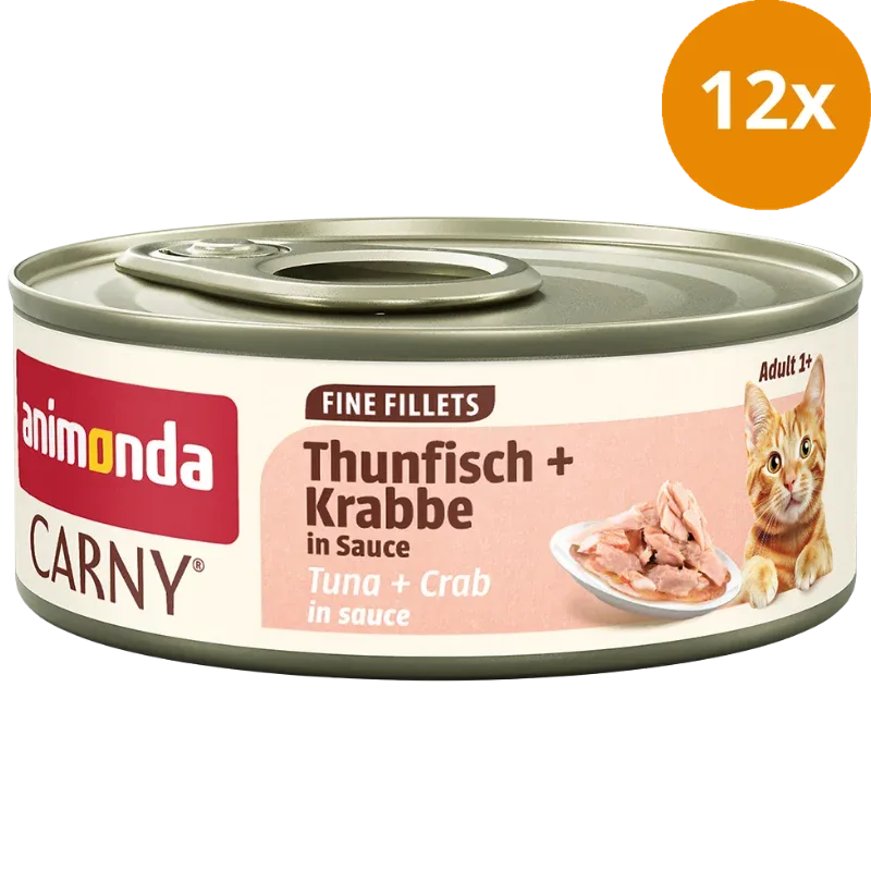 Animonda Cat Carny Fine Fillets Adult Thunfisch & Krabbe in Sauce 60 g - Image 2