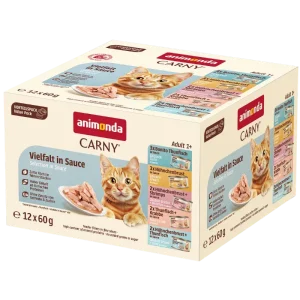 Animonda Cat Carny Fine Fillets Adult Vielfalt in Sauce 12 x 60 g