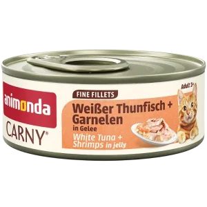 Animonda Cat Carny Fine Fillets Adult Weißer Thunfisch & Garnelen in Gelee 60 g