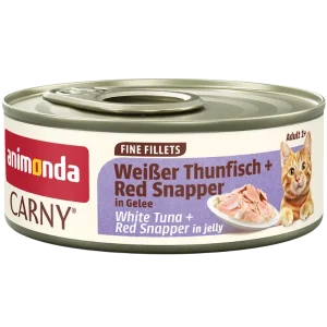 Animonda Cat Carny Fine Fillets Adult Weißer Thunfisch & Red Snapper in Gelee 60 g