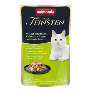 Animonda Cat Portionsbeutel vom Feinsten mit Hühnchenfilet & Thunfisch, Calamari + Algen in Mu