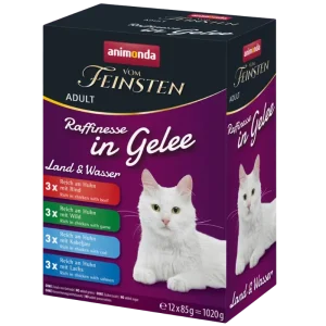 Animonda Cat vom Feinsten Raffinesse in Gelee Adult Mixpack Land & Wasser 12 x 85 g