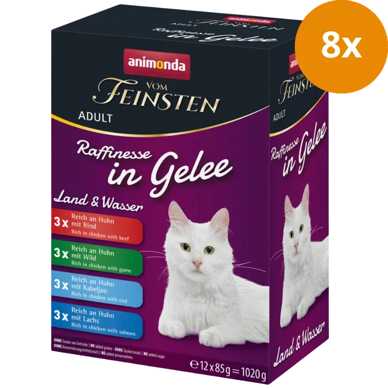 Animonda Cat vom Feinsten Raffinesse in Gelee Adult Mixpack Land & Wasser 12 x 85 g - Image 2