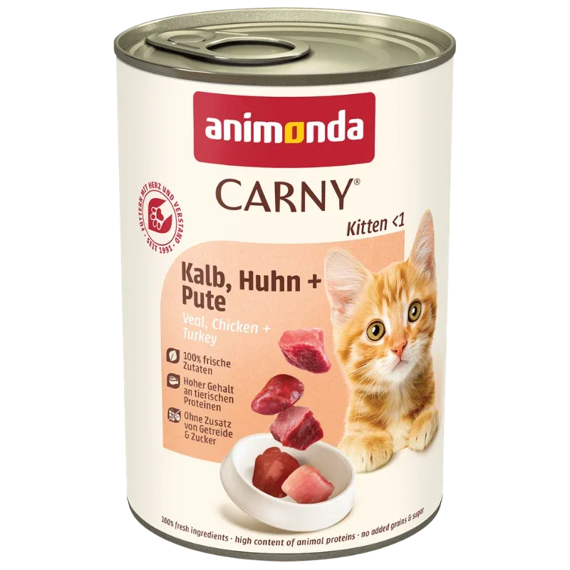 animonda Dose Carny Kitten Kalb, Huhn & Pute 400 g