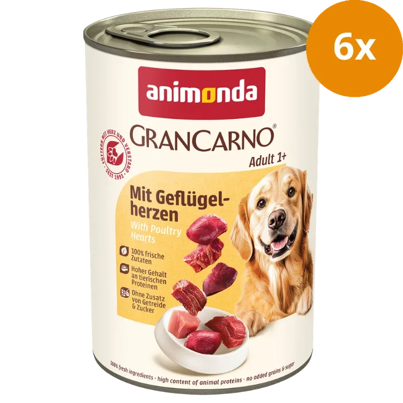 animonda GranCarno Adult Geflügelherzen 400 g - Image 2