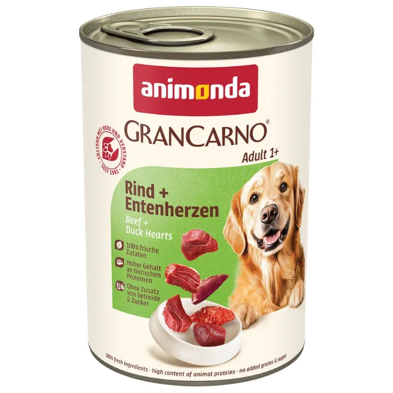 animonda GranCarno Adult Rind + Entenherzen 400 g