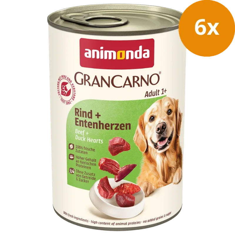 animonda GranCarno Adult Rind + Entenherzen 400 g - Image 2