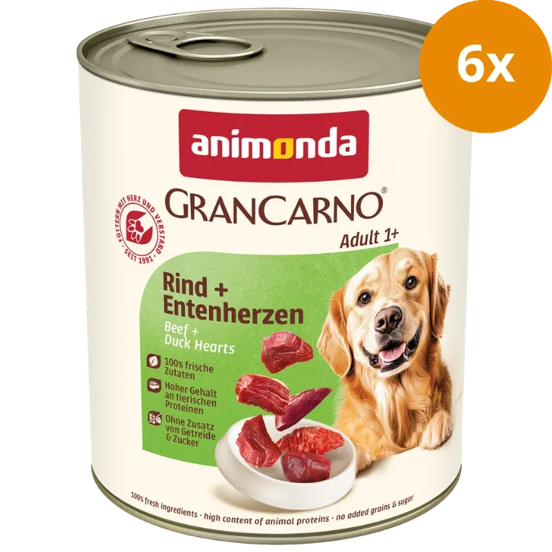animonda GranCarno Adult Rind & Entenherzen 800 g - Image 2