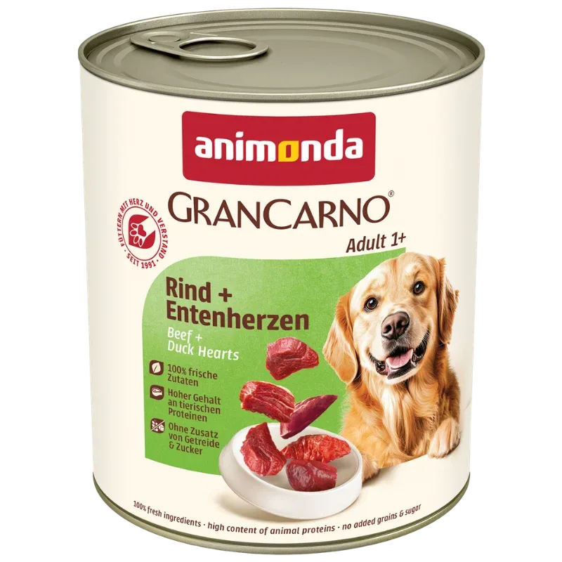 animonda GranCarno Adult Rind & Entenherzen 800 g