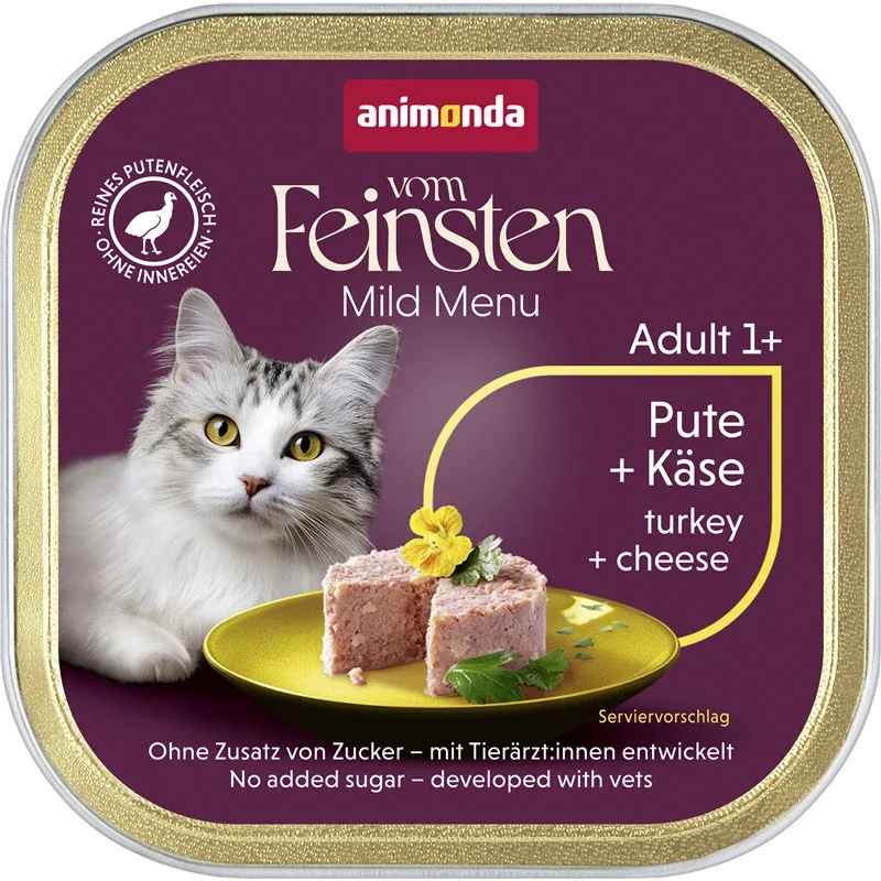Animonda vom Feinsten Cat - Schale Mildes Menue Pute & Käse
